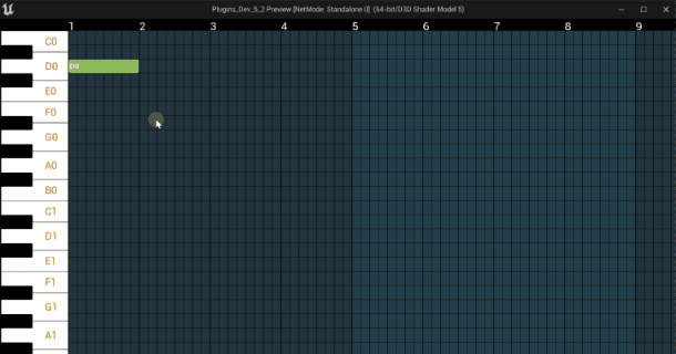 Piano Roll Widget in Unreal engine